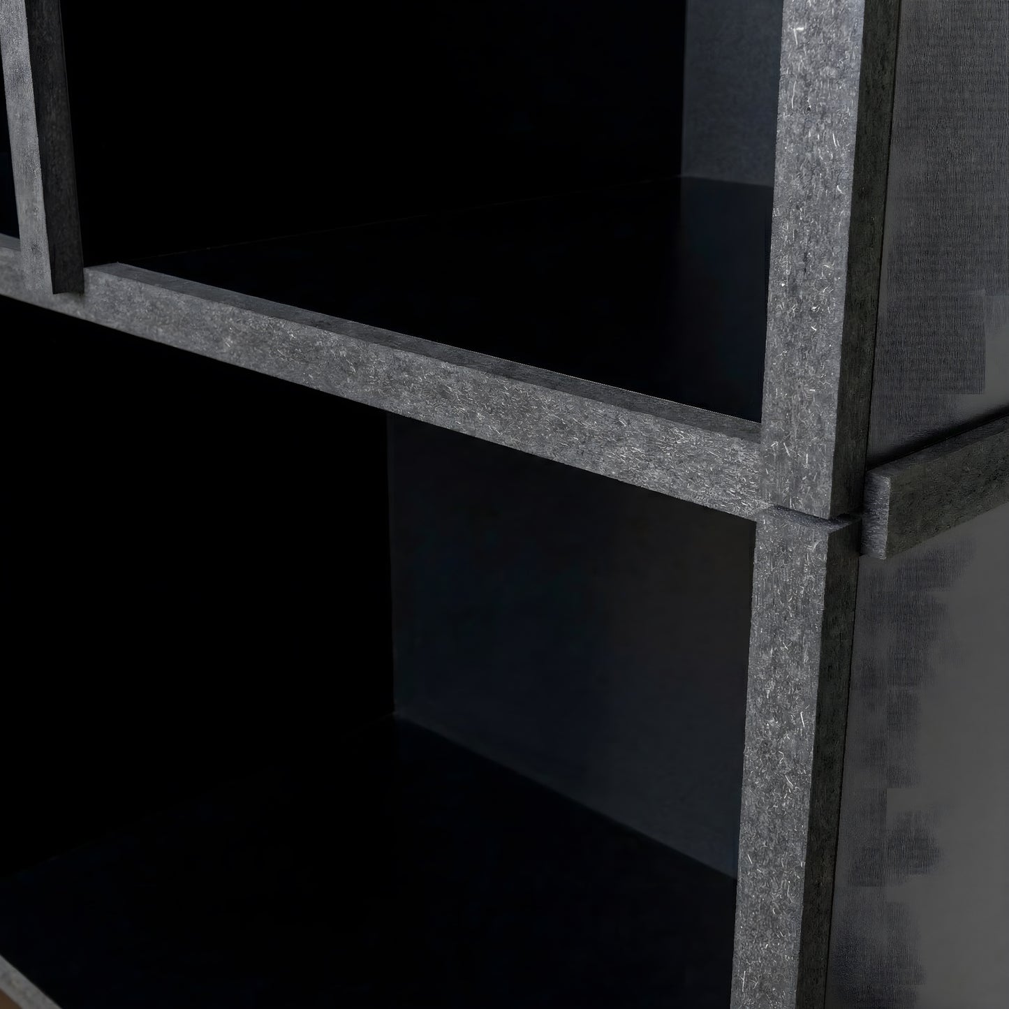 Horizontal 50" x 26 1/4" x 10" Black