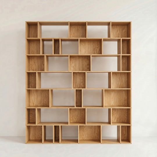 Vertical 90" W x 104" H x 10" D Walnut