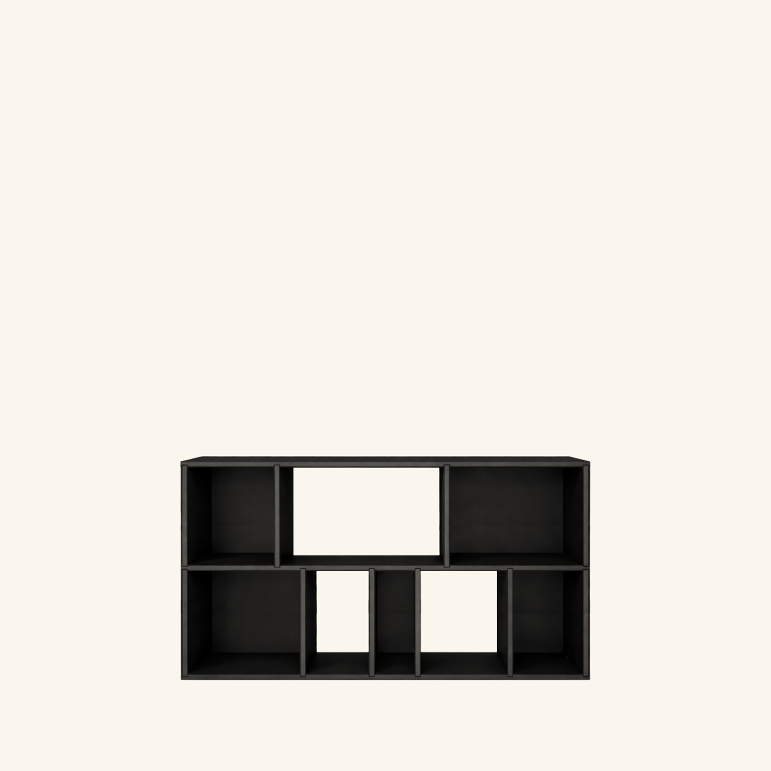 Horizontal 50" x 26 1/4" x 10" Black