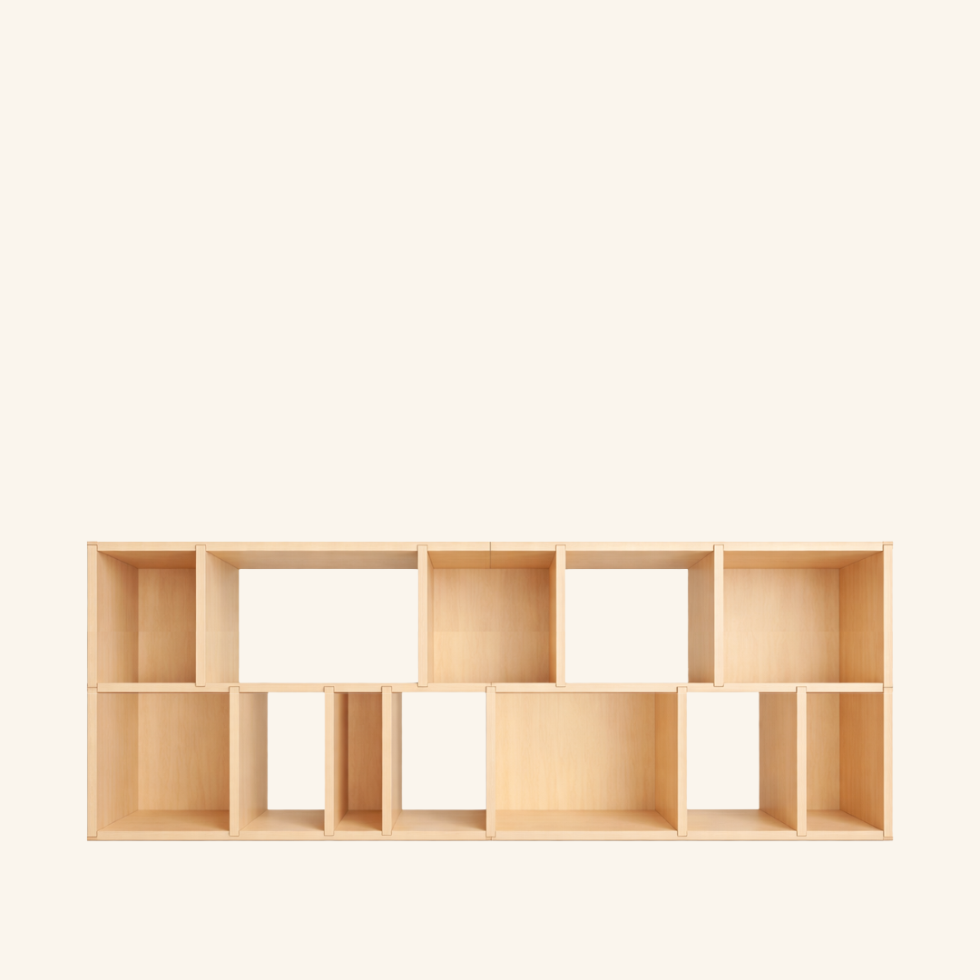 Horizontal 90" W x 26 1/4"H x 10"D Maple