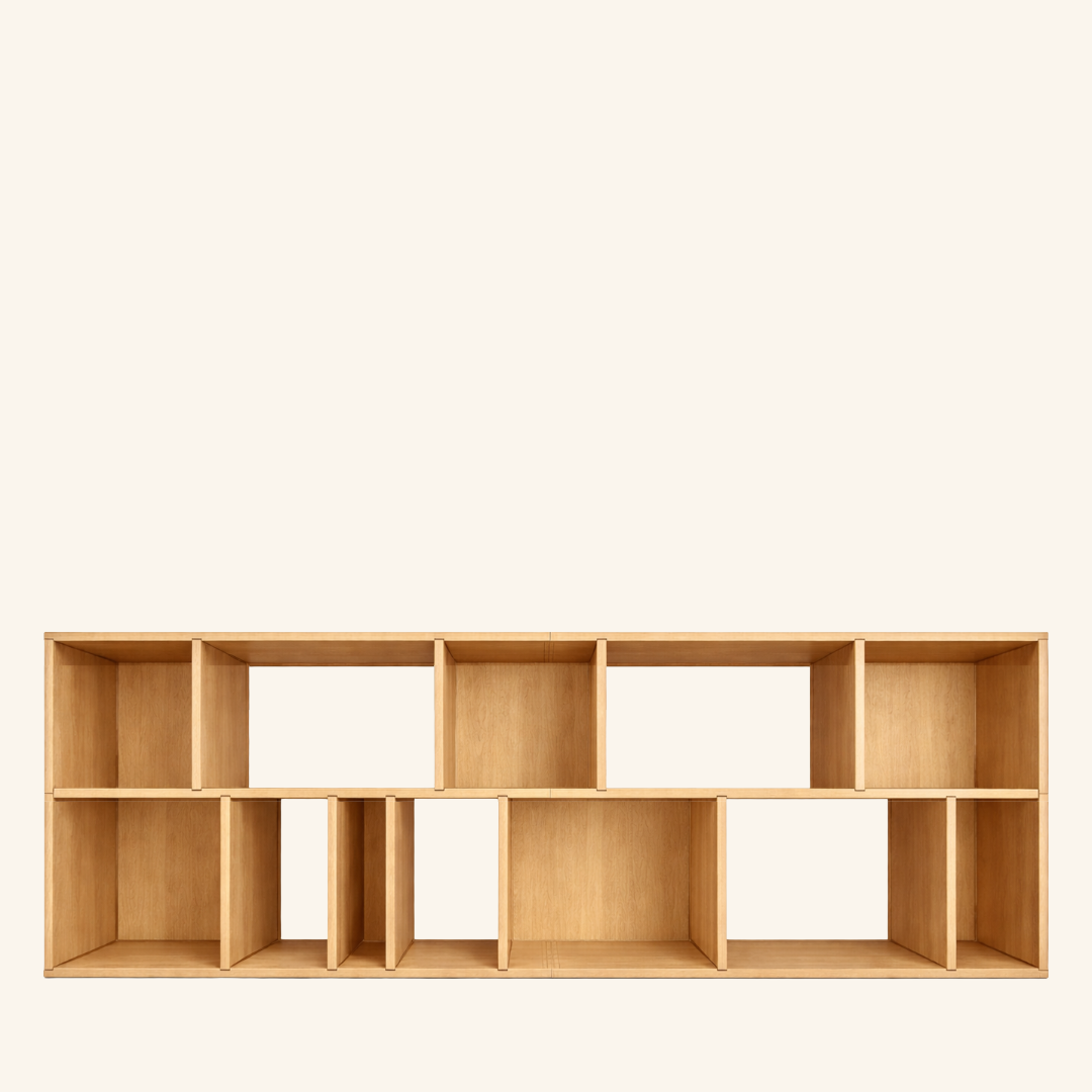 Horizontal 90" W x 26 1/4"H x 10"D Maple