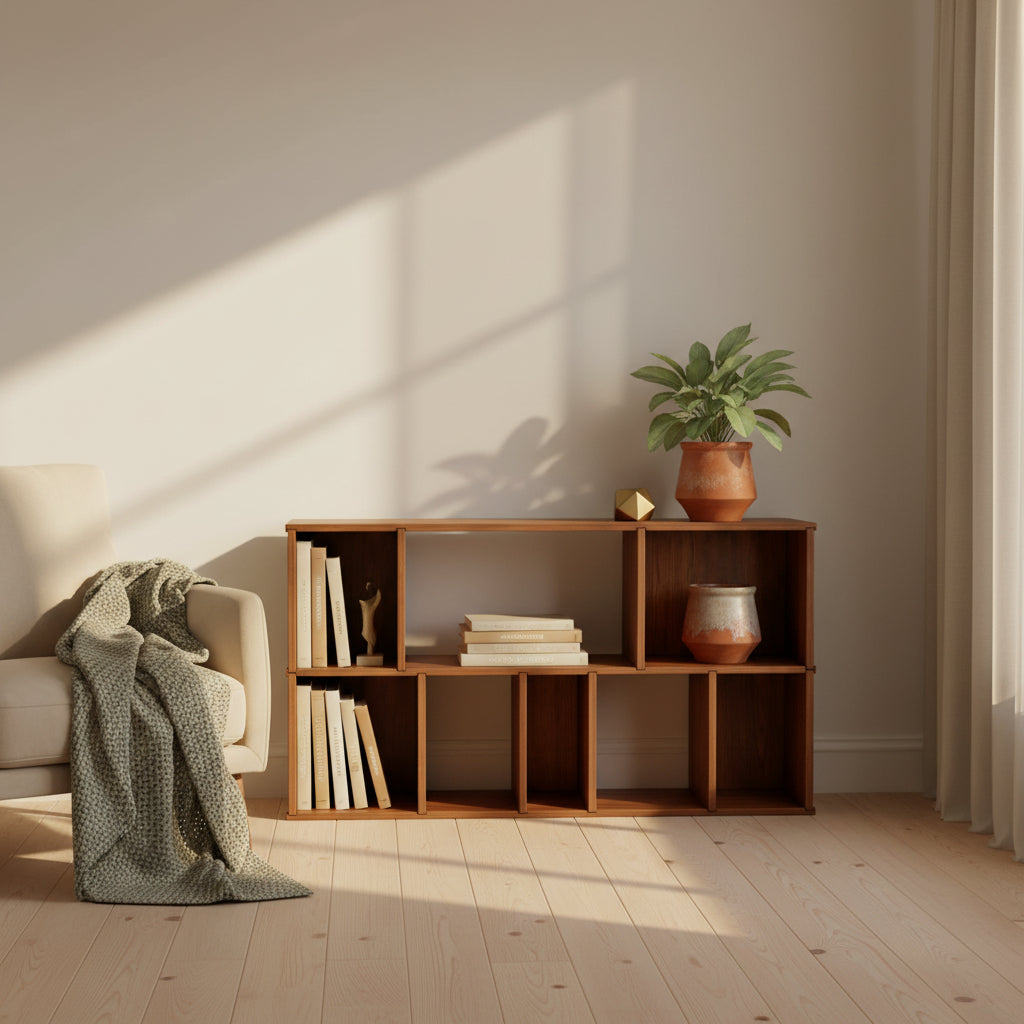 Horizontal 50"W x 26 1/4"H x 10"D Walnut