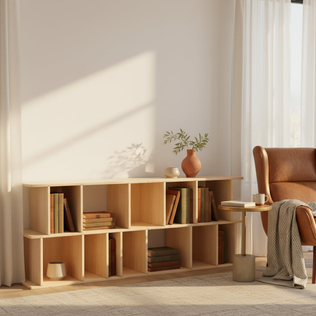 Horizontal 90" W x 26 1/4"H x 10"D Maple