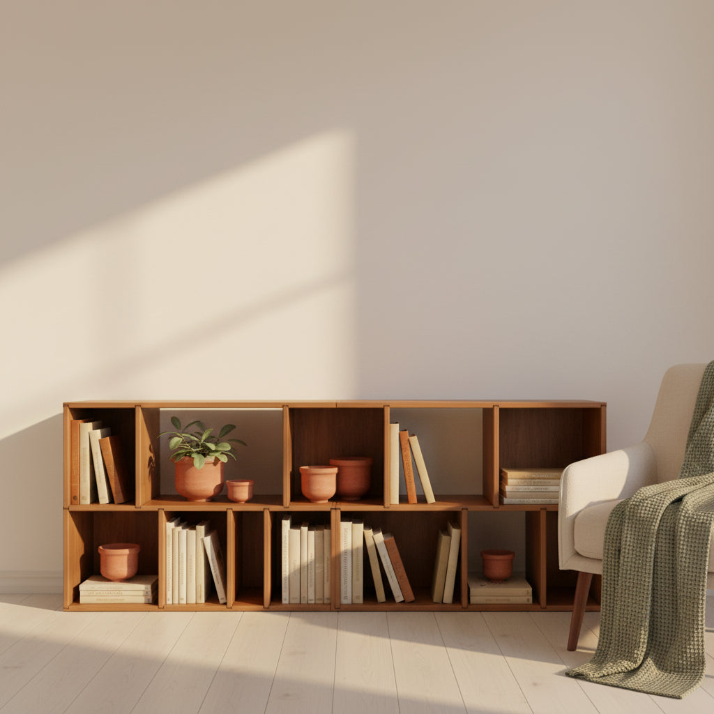 Horizontal 80" W x 26 1/4"H x 10"D Walnut