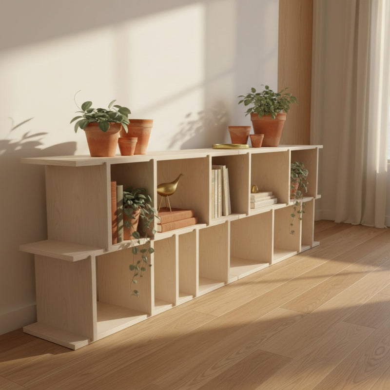 The Foundation 80 — Extra-Wide Modular Horizontal Bookshelf