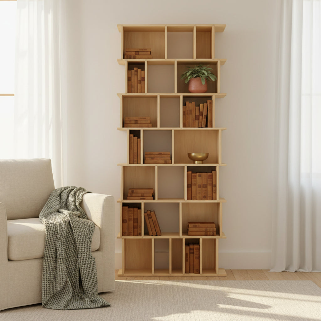 Vertical 50"W x 90"H x 10"D Maple