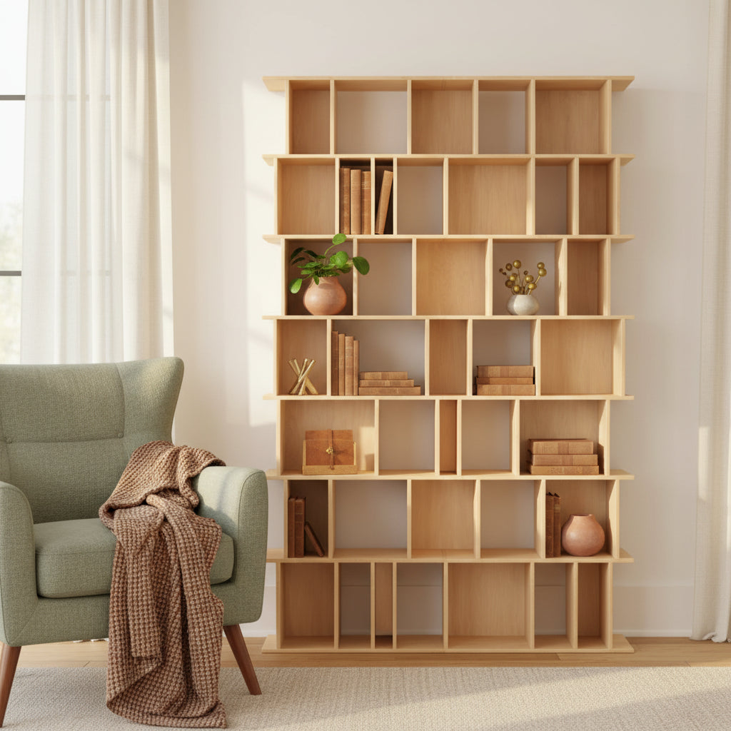 Vertical 80" W x 104"H x 10"D Maple
